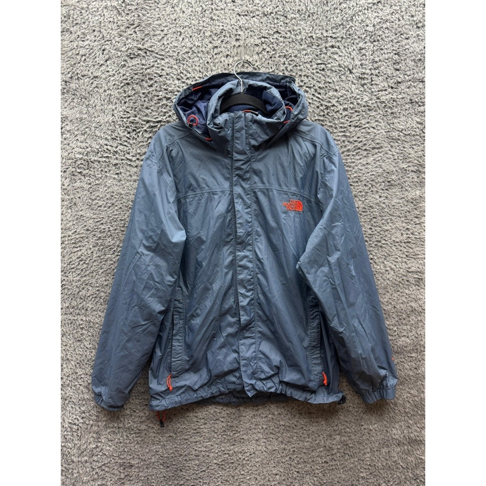 The North Face Resolve Hooded Windbreaker Jacket Dark Gray Mens Size M